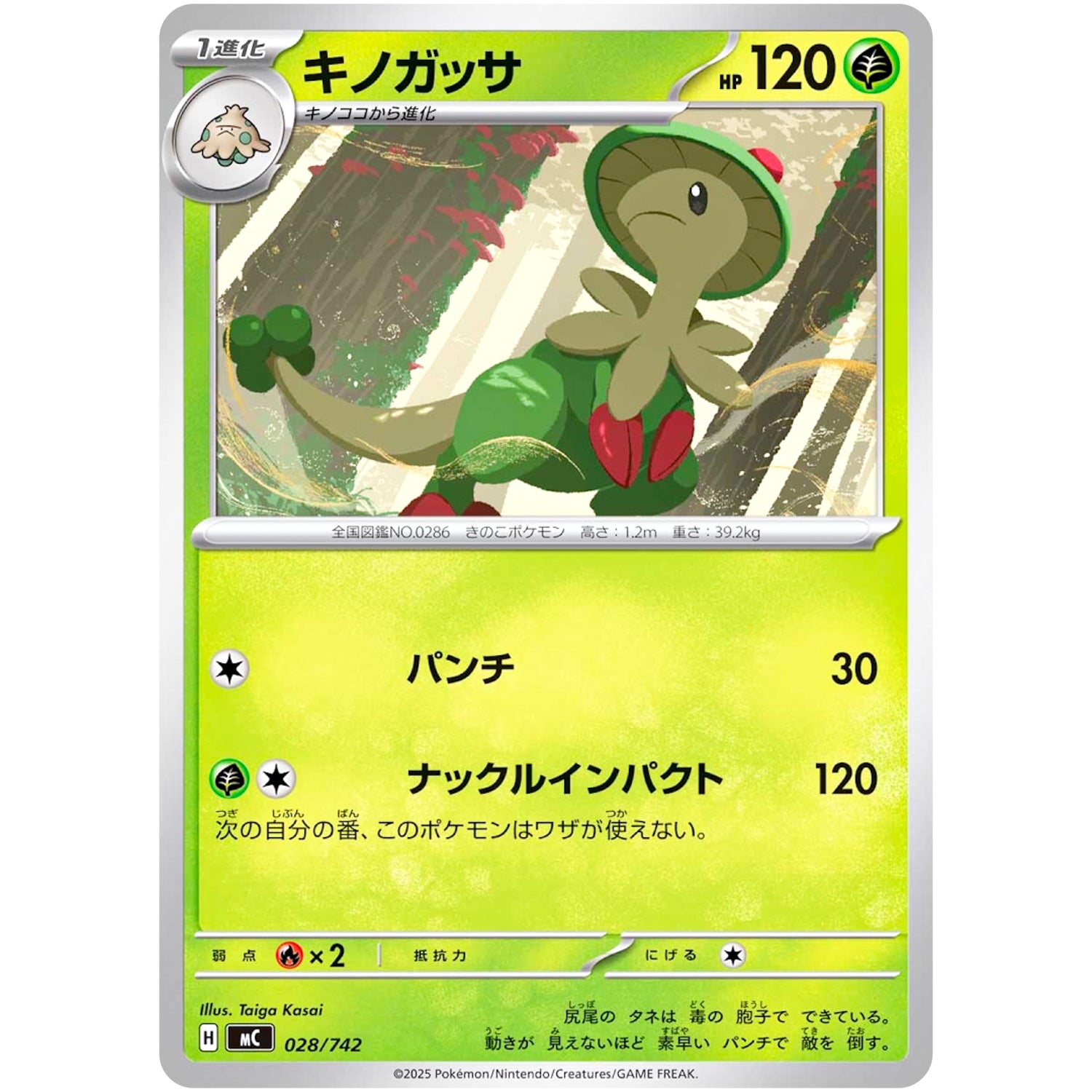 キノガッサ (028/742 スタートデッキ100 バトルコレクション【MC】)