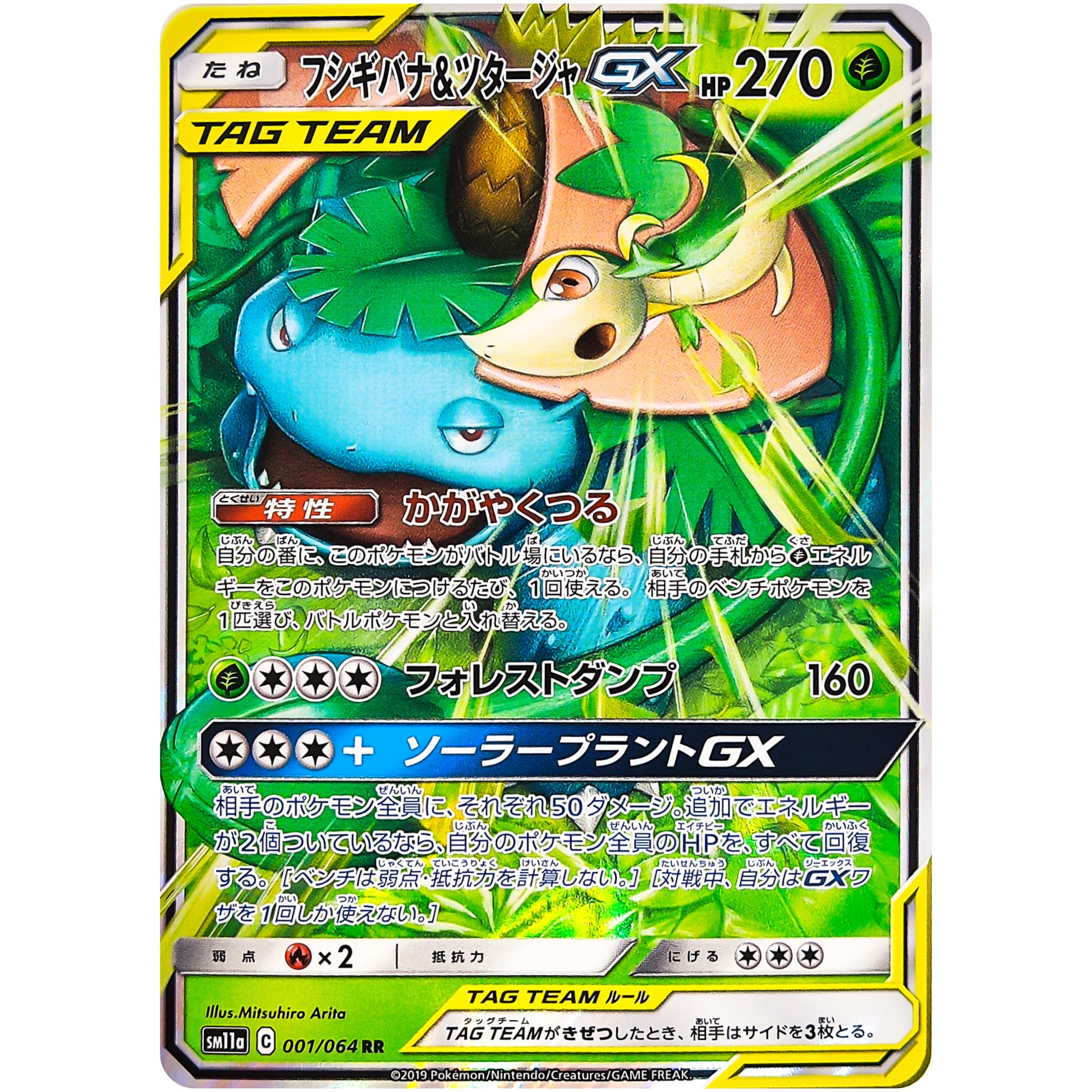 フシギバナ&ツタージャ GX【RR】(001/064 リミックスバウト【SM11a】)