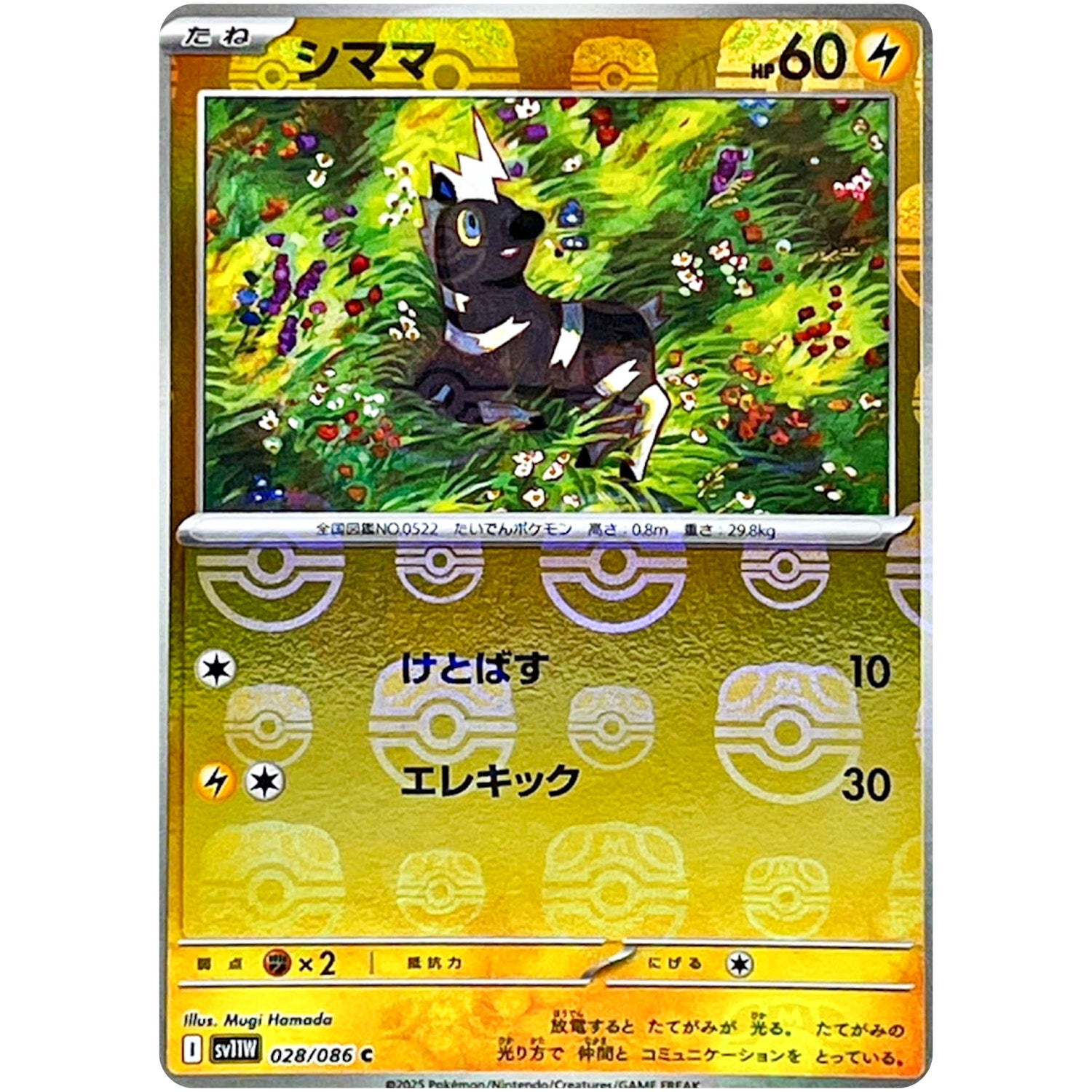 シママ マスターボールミラー【C】(028/086 ホワイトフレア【SV11W】)