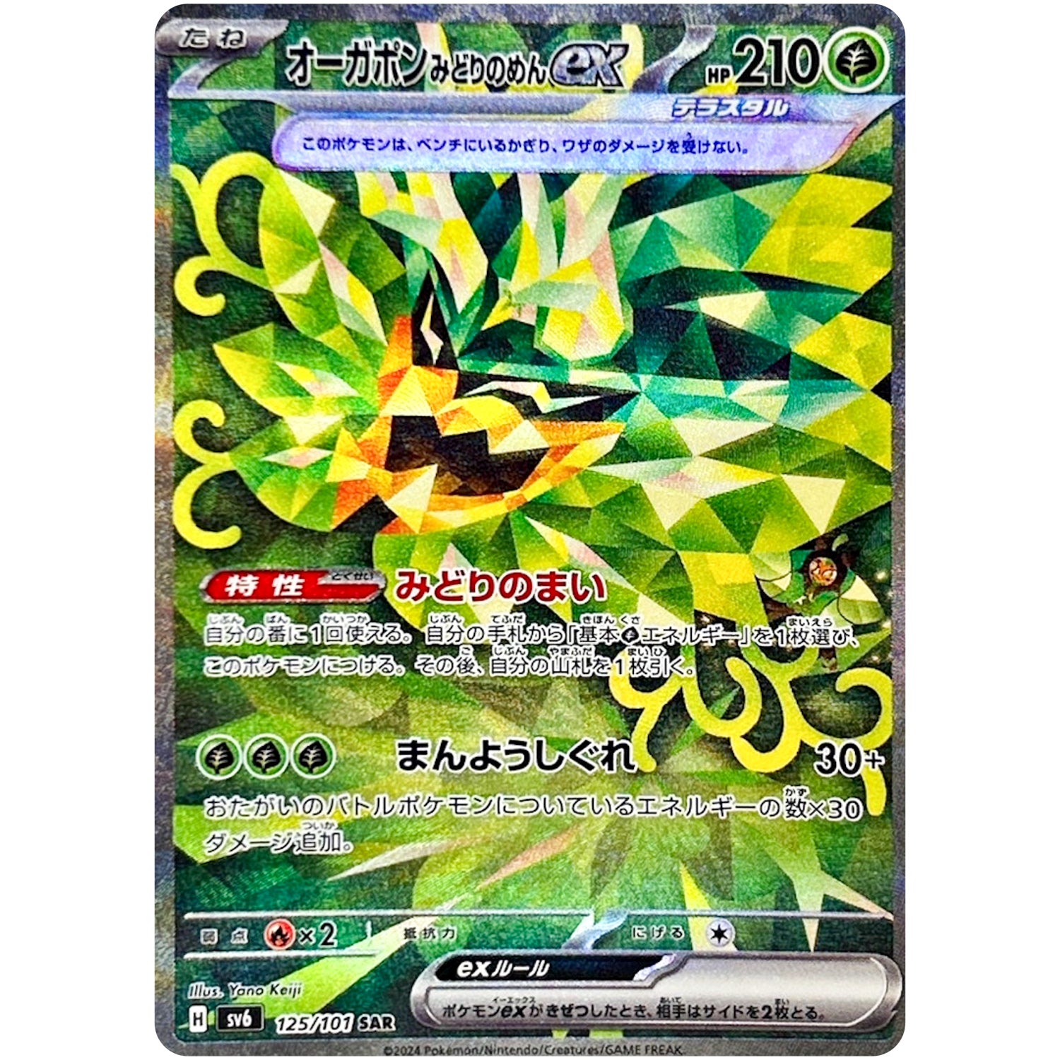 オーガポンみどりのめん ex【SAR】(125/101 変幻の仮面【SV6】)